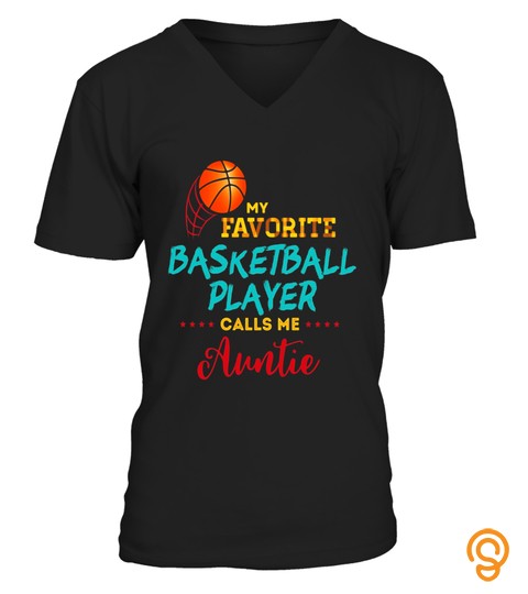 Basketball Sports Baller Auntie Gift Aunt T Shirt