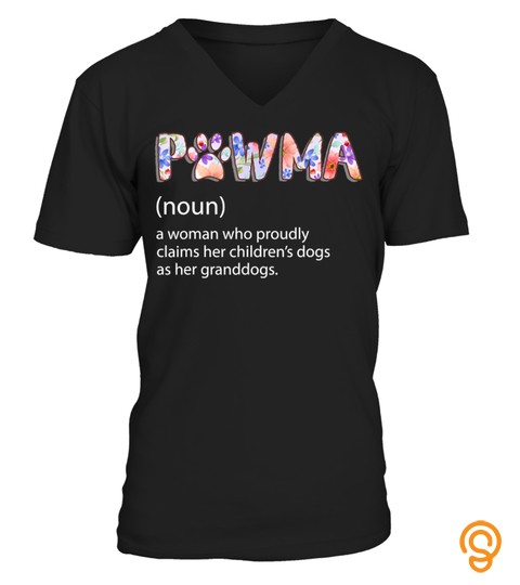 Pawma Definition Mama Grandma Aunt Dog Lovers Mothers Day T Shirt
