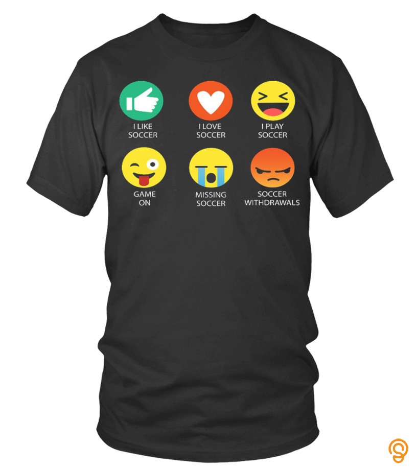 I LOVE SOCCER EMOTION T SHIRT