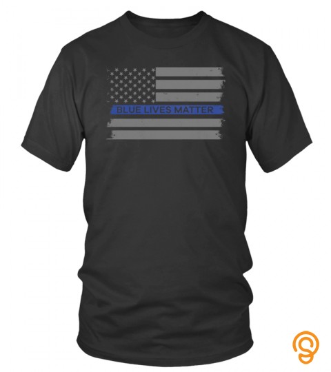 Thin Blue Line Flag T Shirt