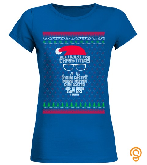 All I Want For Christmas Triathlon Christmas Funny Gift Sweatshirt