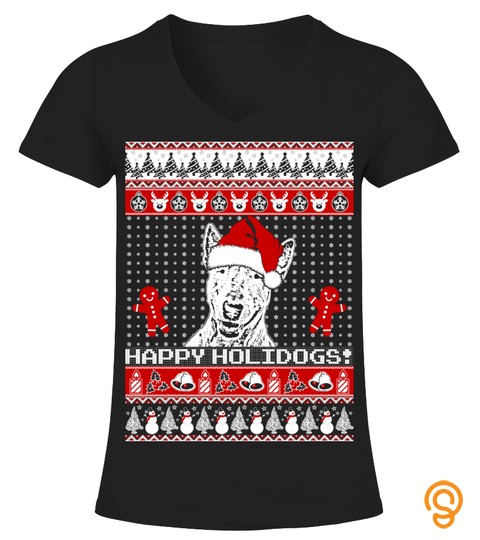 Merry Christmas Bull Terrier Lover Ugly Tshirt Tee Sweatshirt Hoodie