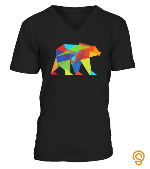Fractal Geometric Bear Tshirt   Hoodie   Mug (Full Size And Color)
