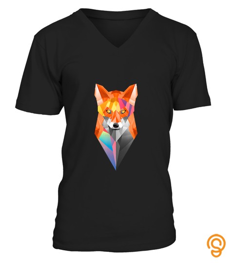 Cool Geometric Fox Polygon Geometric Wild Animal T Shirt