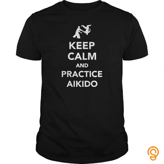 Detailed Keep calm and practice aikido Tee Shirts Graphic