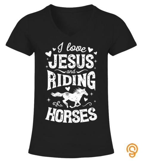 I Love Jesus Riding Horses T Shirt Horse Women Girls Tshirt   Hoodie   Mug (Full Size And Color)