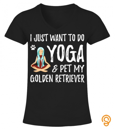 Yoga And Golden Retriever Funny Dog Mom Gift Idea T Shirt