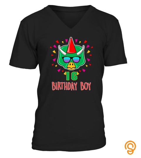 Birthday Dinosaur 16 Year Shirt  Dino Lover Kids Tshirt   Hoodie   Mug (Full Size And Color)
