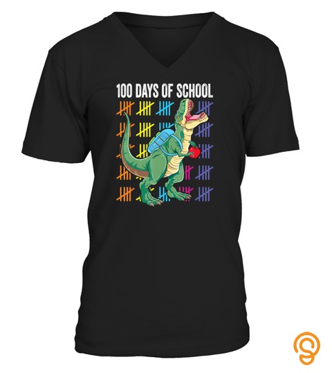 100th Day Of School Shirt For Toddlers Kids Gift Kids T Rex T Shirt