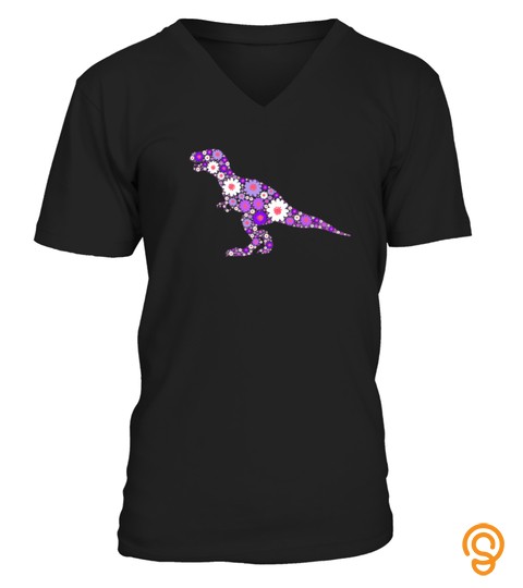 Tyrannosaurus Shirt Purple Flower Trex Girls Dinosaur Tshirt   Hoodie   Mug (Full Size And Color)