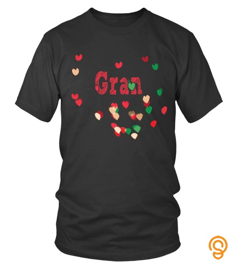 Gran Heart Colorful Lover Grandma Grandmother Family Best Selling T Shirt