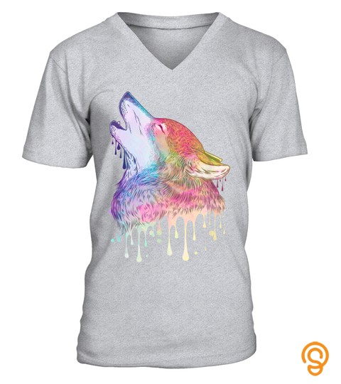 Wolf Shirt Wildlife T Shirt Colorful Wolves Gift Wild Animal