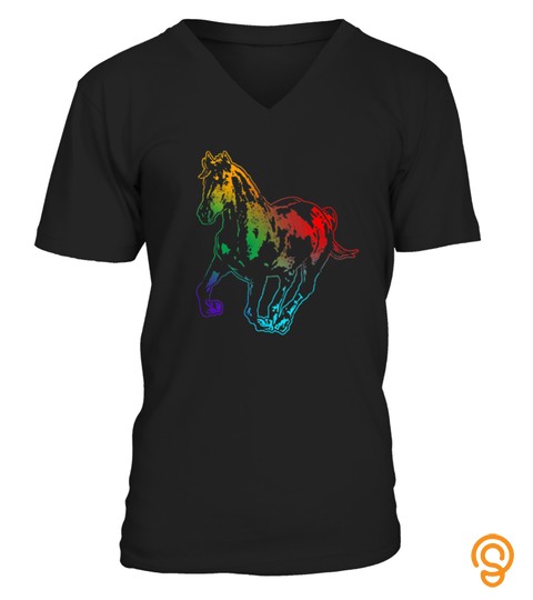 Colorful Horse Great T Shirt Love Riding Horses Design Tshirt   Hoodie   Mug (Full Size And Color)
