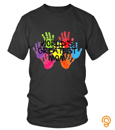 World Greatest Mom colorful hand Lover Mama Mom Mother Family Best Selling T shirt