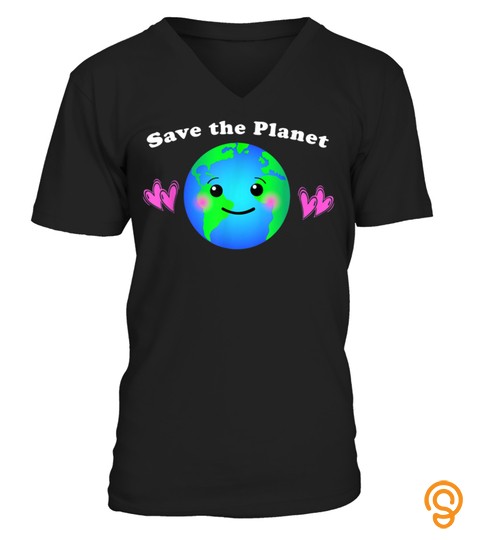 Save The Planet Shirt Earth Day Nature Lover Cute Kids Gift