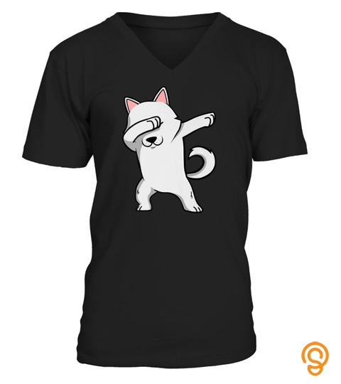 White Shiba Inu Dabbing Shirt Funny Dog Dab Move T Shirt