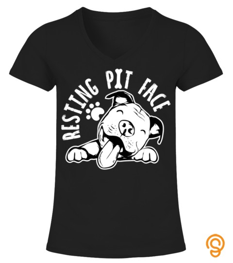 Resting Pit Face  Funny Dog shirt, Pitbull Meme Clothing T Shirt