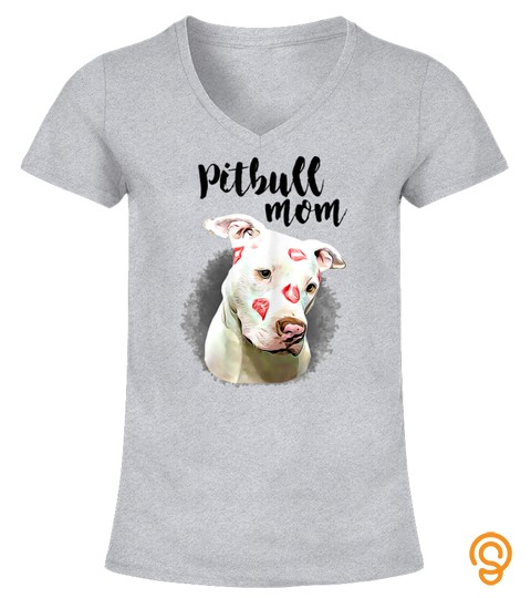 Womens Cute Pitbull Mom T Shirts For Female Dog Owner Pit Mama