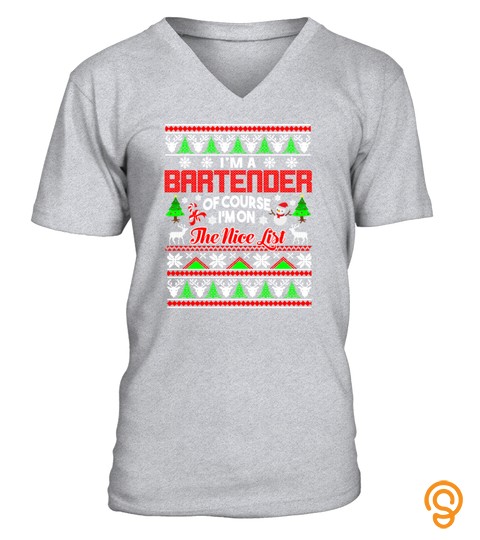Bartender Gift Ugly Christmas Sweater