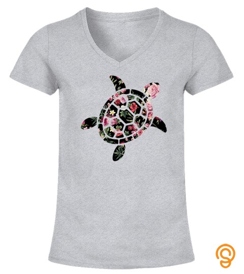 Summer Tshirts For Family Members Sea Flower Turtle
