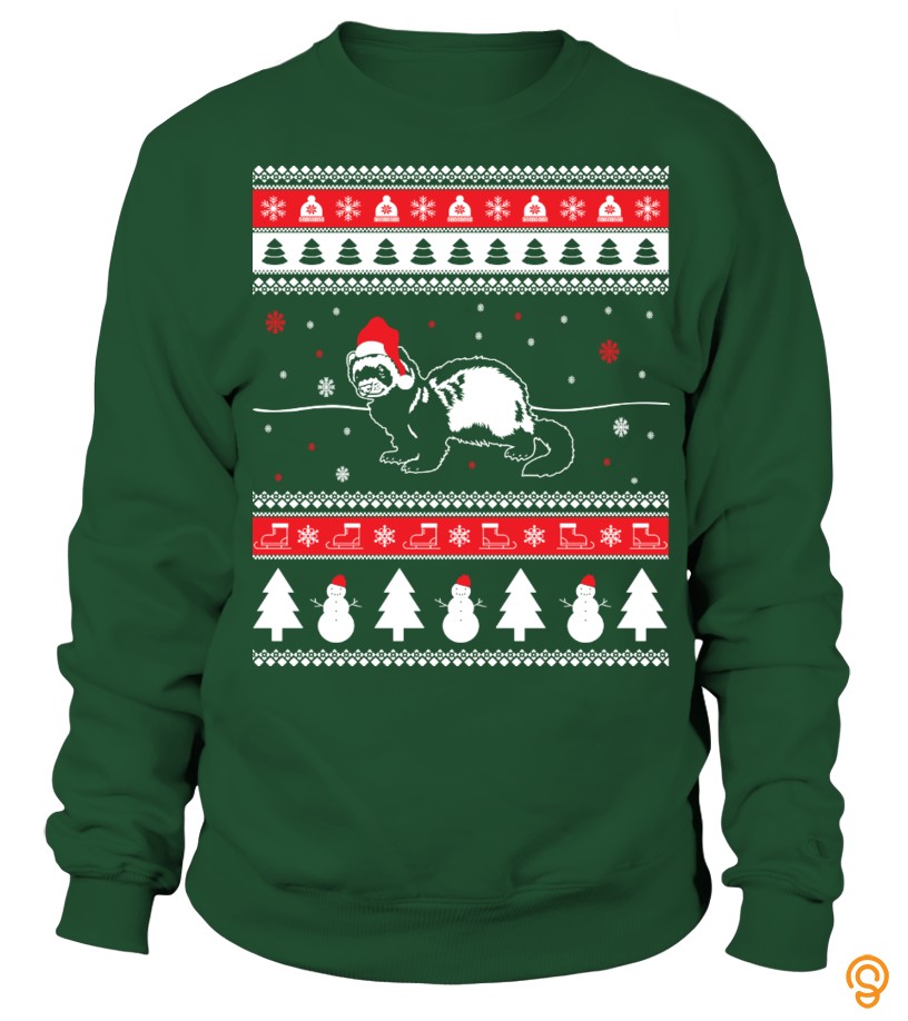 Ferret Ugly Christmas Sweater