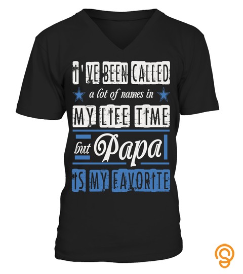 Grandpa Dad Gift Papa Is My Favorite Name T Shirt