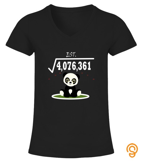 Kids Square Root Of 4076361 Newborn 2019 Panda Bear Tshirt   Hoodie   Mug (Full Size And Color)