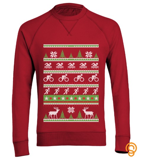 Triathlon Ugly Christmas Sweatshirt 4
