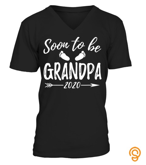 Mens Soon To Be Grandpa Est.2020 Shirt Pregnancy Announcement T Shirt