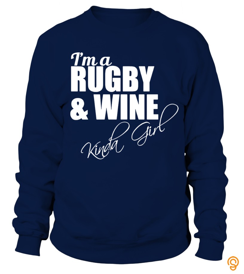 I M A Rugby And Wine Kinda Girl Hoodie