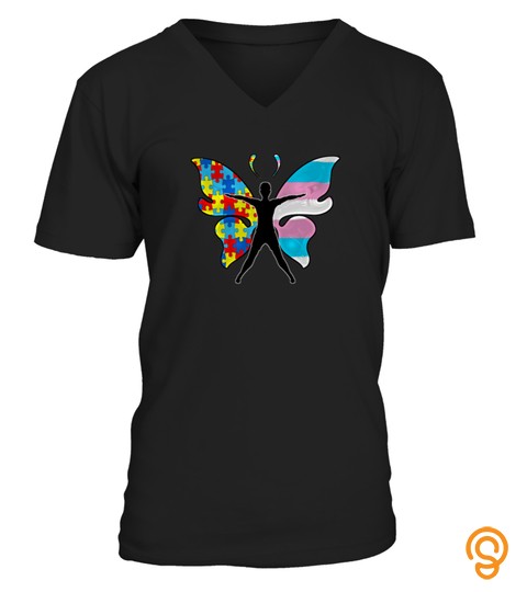 Autism Awareness Puzzle Lgbt Transgender Butterfly Tshirt   Hoodie   Mug (Full Size And Color)