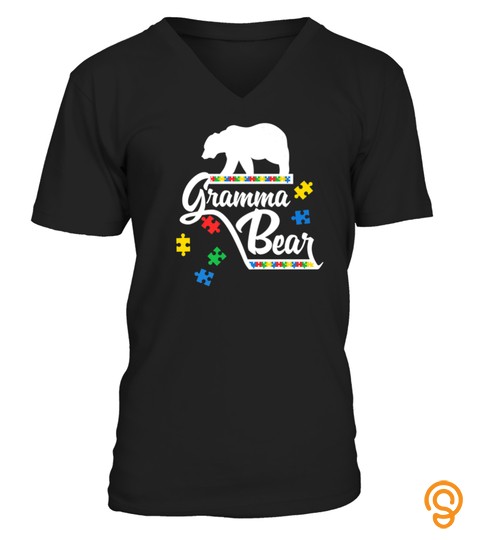 Gramma Bear Puzzle Autism Awareness Shirt Grandma Tshirt   Hoodie   Mug (Full Size And Color)