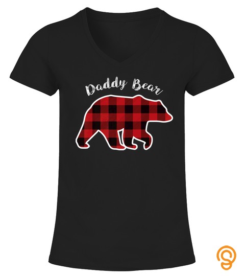Daddy Bear Men Red Plaid Christmas Pajama Family Dad Tshirt   Hoodie   Mug (Full Size And Color)