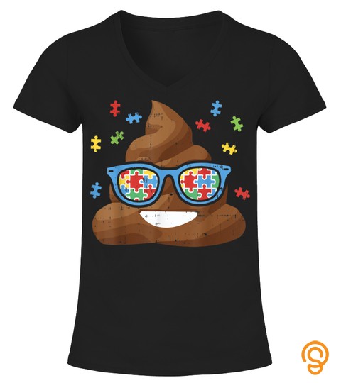 Autism Awareness Poop Emoji Shirt Poo Emoticon Autistic T Shirt