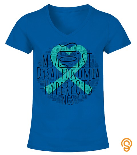 Dysautonomia Pots Awareness Shirt Warrior Cure Heart Ribbon Pullover Hoodie