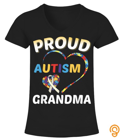 Proud Autism Grandma Autism Awareness Family T Shirt