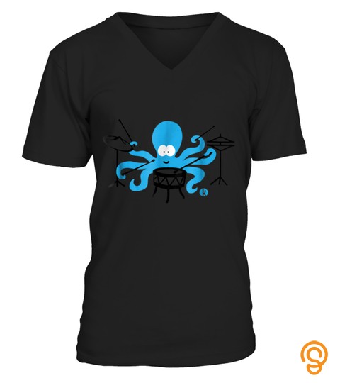 Octopus Playing Drums T Shirt