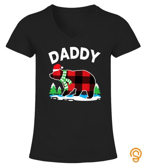 Daddy Bear Red Buffalo Plaid Matching Pajama Christmas Tshirt   Hoodie   Mug (Full Size And Color)