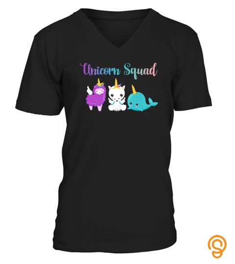 Unicorn Squad Shirt Llama Narwhal Funny Tshirt   Hoodie   Mug (Full Size And Color)