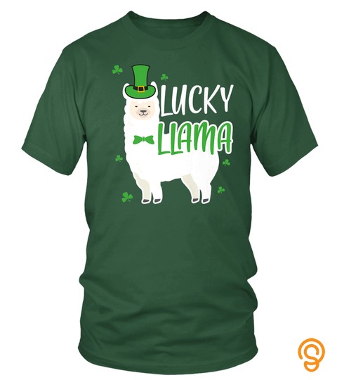 Llama St Patricks Day Lucky Saint Paddys T shirt Funny Kids