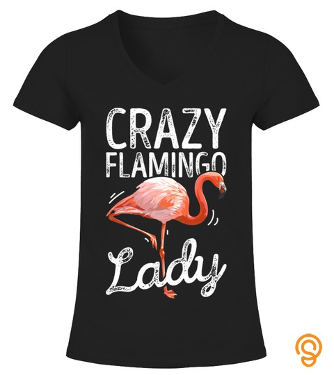 Crazy Flamingo Lady T Shirt Pink Bird Lovers Summer Gifts T Shirts