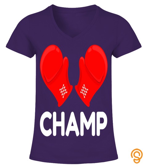 Champ T Shirt Red Boxing Gloves Kickboxing Champion