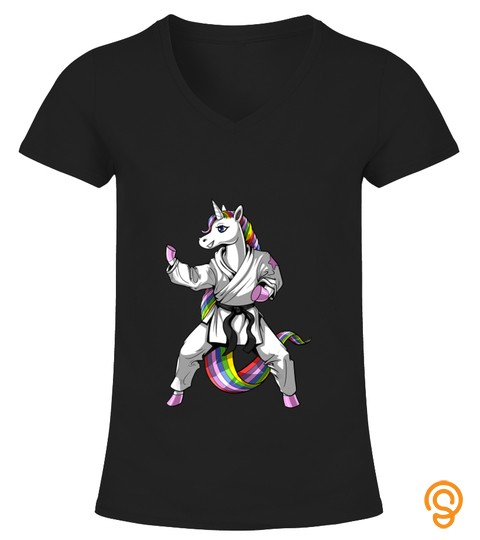 Unicorn Ninja Karate Martial Art Kickboxing Taekwondo Girls T Shirt