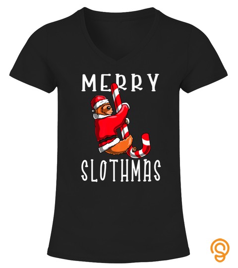 Merry Slothmas Sloth Christmas Gift Santa Claus Pun Tshirt   Hoodie   Mug (Full Size And Color)