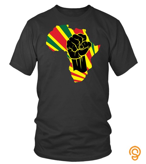African pride Black Power Africa map fist sweatshirt