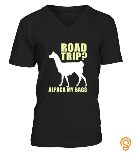  Road Trip  Alpaca My Bags Hiking Outdoors Funny T Shirt