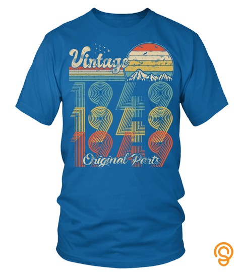 Vintage 1949 Design 70 Years Old 70Th Birthday For Men Women Long Sleeve T Shirt