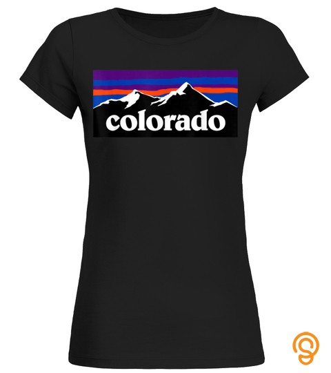 Colorado Mountains Outdoor Flag Design T Shirt MCMA T Shirt