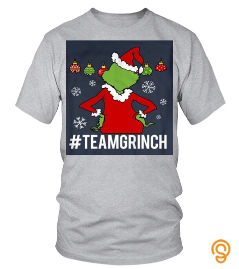 Wintertee #teamgrinch Santa Claus Greem Monster Decoration Tshirt