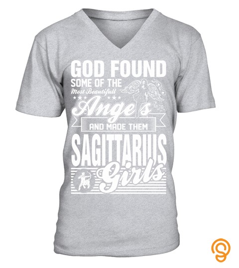 God Found Angels Sagittarius Girls T Shirt